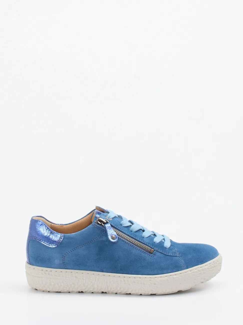 Hartjes – Sneaker aus Veloursleder stahlblau
