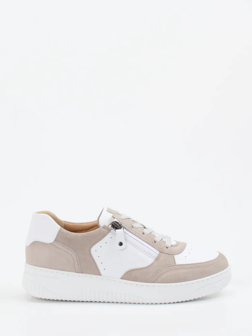 Hartjes – Sneaker aus Velours- und Glattleder Weiß