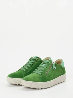Hartjes – Sneaker aus Veloursleder Grün