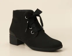 Hartjes – Stiefelette aus Nubukleder Schwarz
