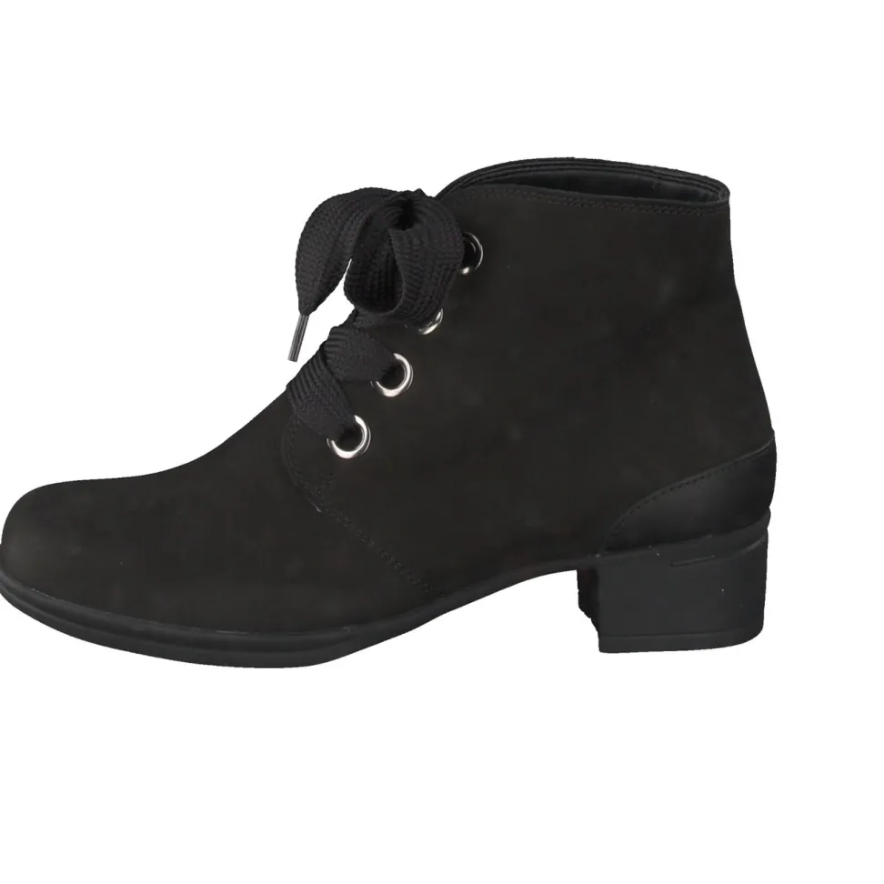 Hartjes – Stiefelette aus Nubukleder Schwarz