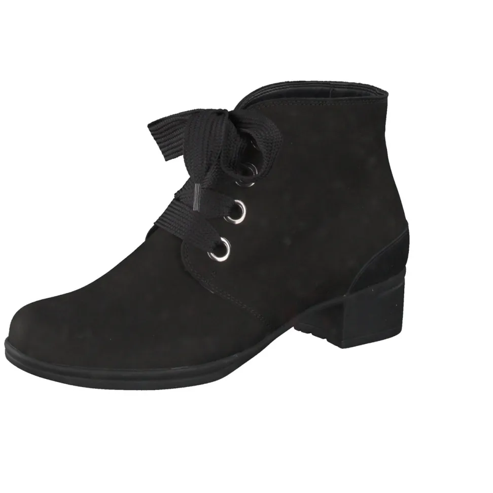Hartjes – Stiefelette aus Nubukleder Schwarz