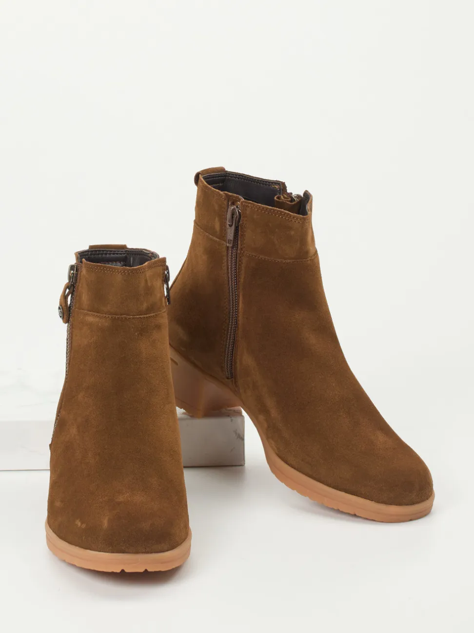 Hartjes – Stiefeletten aus Veloursleder Braun