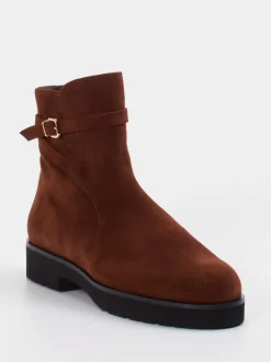 Hassia – Ankle Boots aus Veloursleder kastanienbraun