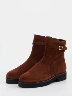 Hassia – Ankle Boots aus Veloursleder kastanienbraun