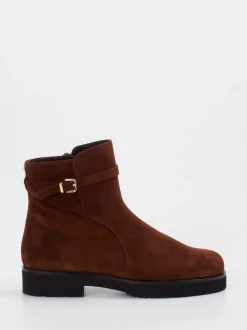 Hassia – Ankle Boots aus Veloursleder kastanienbraun