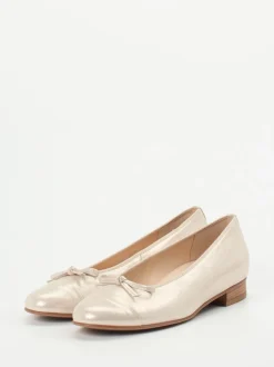 Hassia – Ballerinas aus Metallicleder champagner-beige