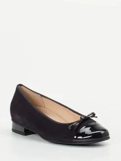 Hassia – Ballerinas aus Veloursleder mit Lackkappe