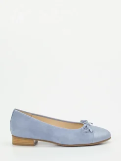 Hassia – Ballerinas aus Veloursleder Pastellblau