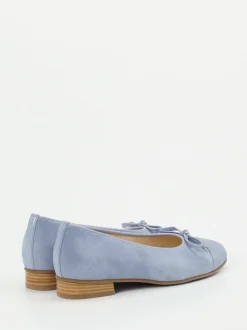 Hassia – Ballerinas aus Veloursleder Pastellblau