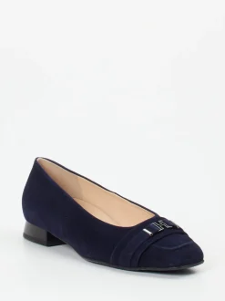 Hassia – Ballerinas aus Veloursleder Dunkelblau