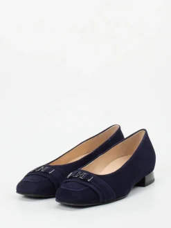 Hassia – Ballerinas aus Veloursleder Dunkelblau