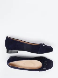 Hassia – Ballerinas aus Veloursleder Dunkelblau
