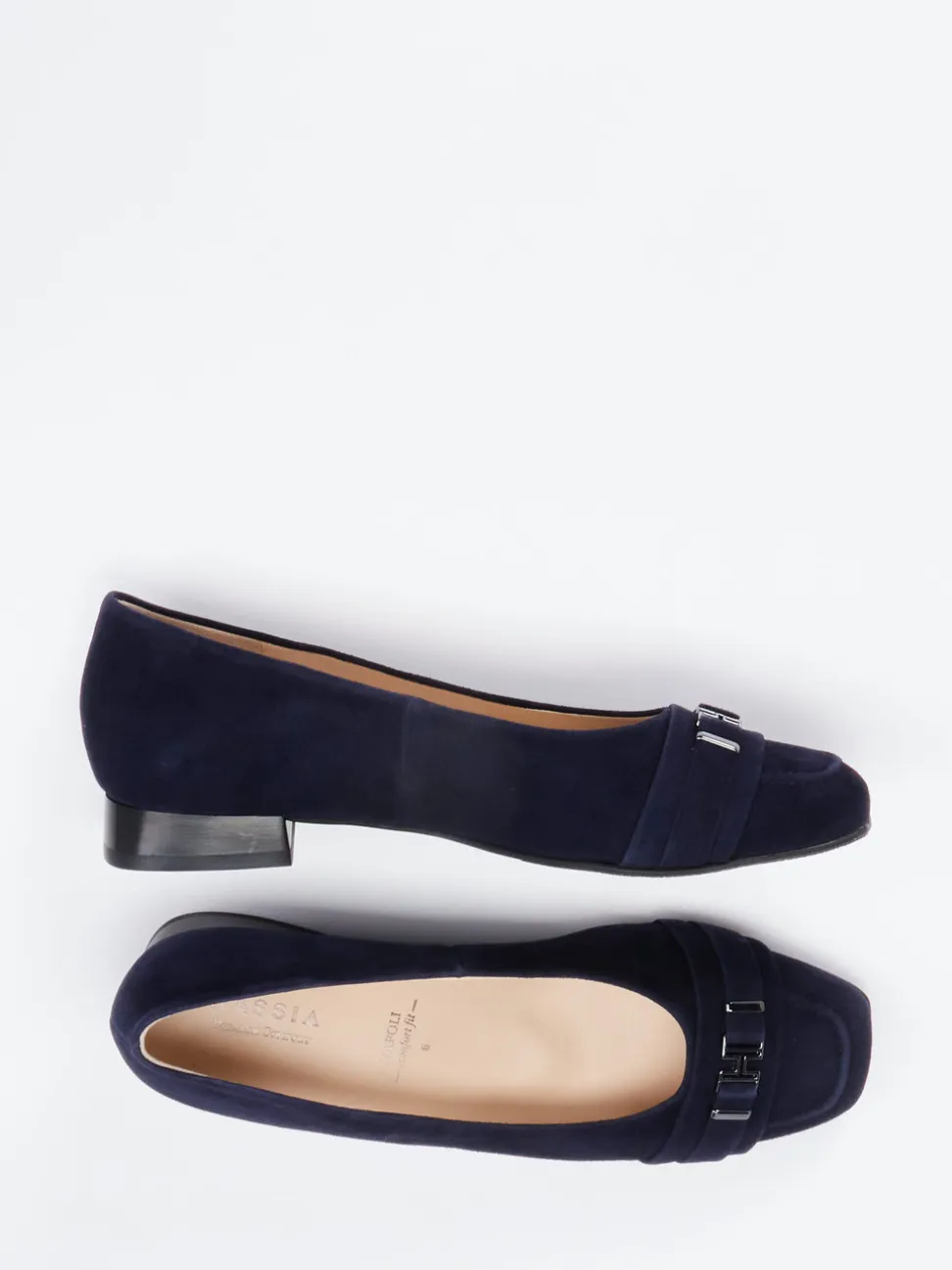 Hassia – Ballerinas aus Veloursleder Dunkelblau