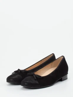 Hassia – Ballerinas aus Veloursleder Schwarz
