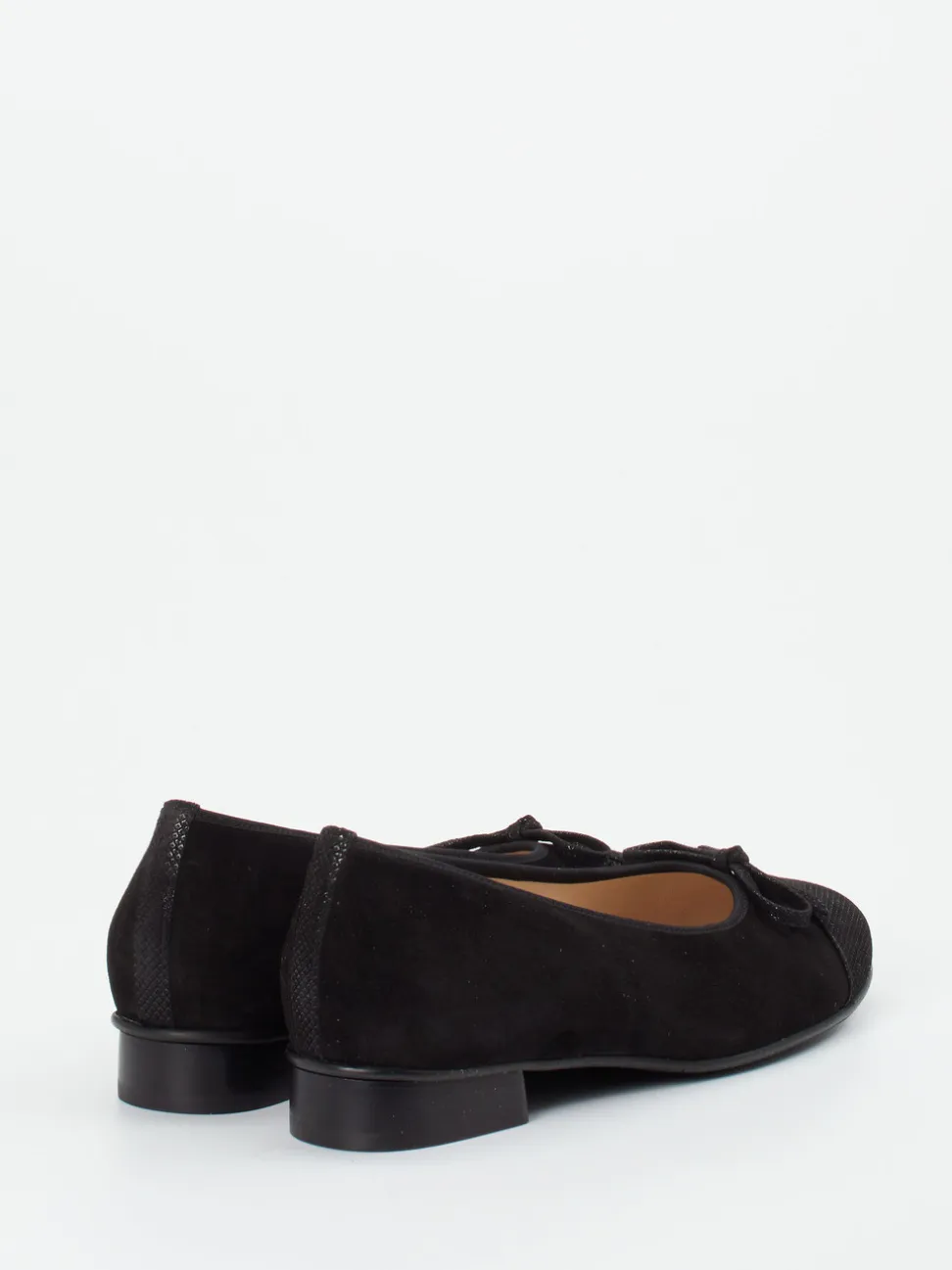 Hassia – Ballerinas aus Veloursleder Schwarz