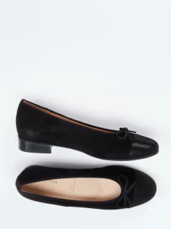 Hassia – Ballerinas aus Veloursleder Schwarz