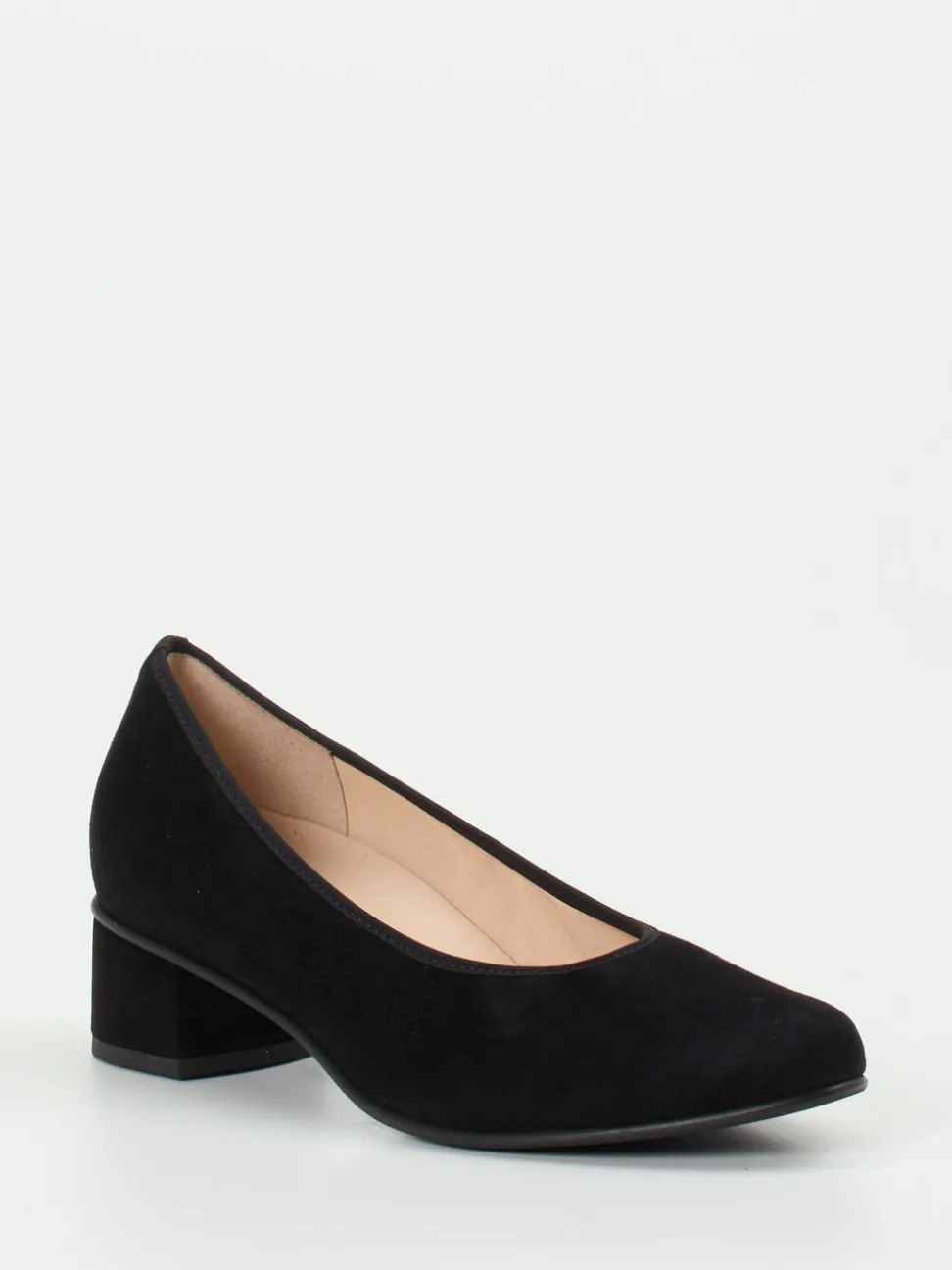Hassia – Blockabsatz-Pumps aus Veloursleder schwarz