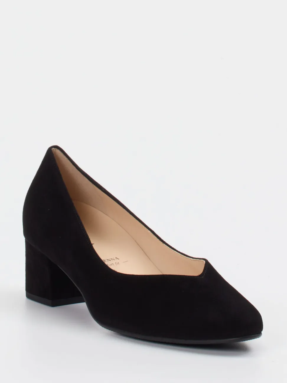Hassia – Blockabsatz-Pumps aus Veloursleder Schwarz
