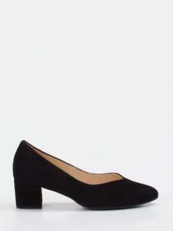 Hassia – Blockabsatz-Pumps aus Veloursleder Schwarz