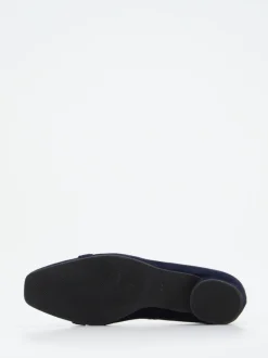 Hassia – Blockabsatz-Pumps aus Veloursleder Dunkelblau
