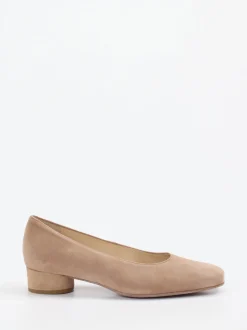 Hassia – Blockabsatz-Pumps aus Veloursleder beige