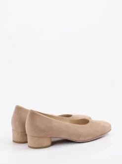Hassia – Blockabsatz-Pumps aus Veloursleder beige