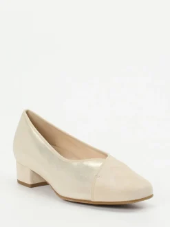 Hassia – Blockabsatz-Pumps aus Veloursleder Beige