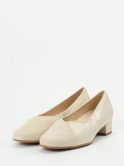 Hassia – Blockabsatz-Pumps aus Veloursleder Beige