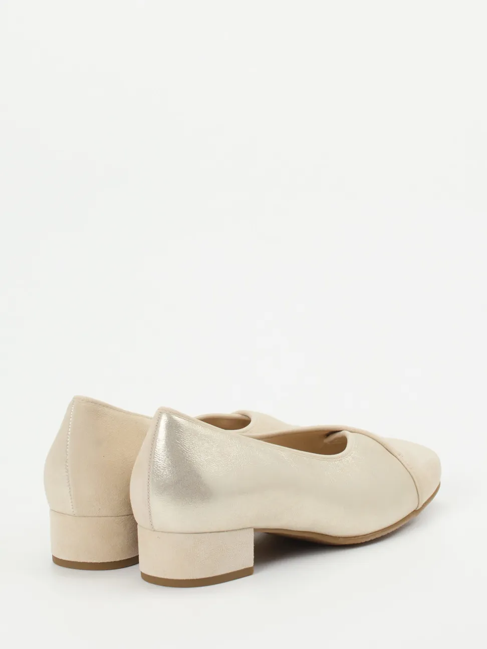 Hassia – Blockabsatz-Pumps aus Veloursleder Beige