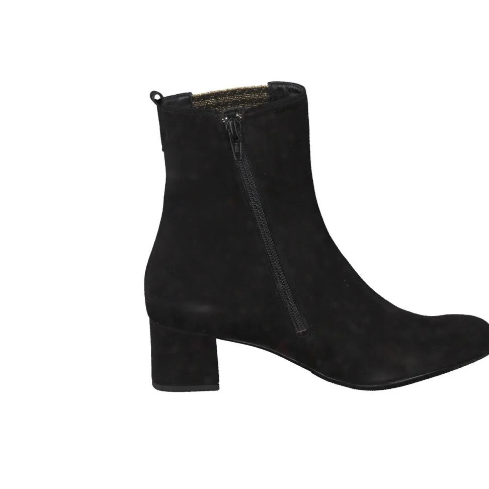 Hassia – Chelsea-Stiefelette aus Veloursleder schwarz