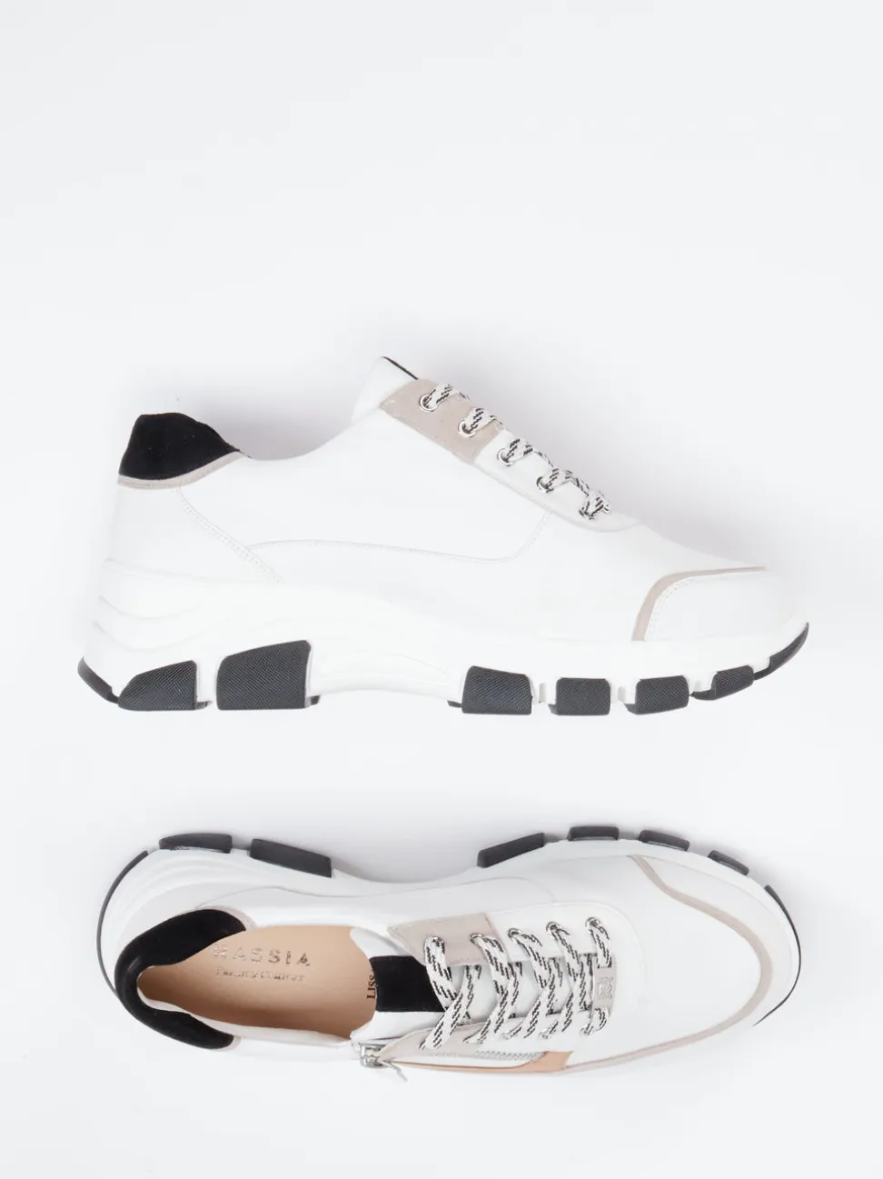 Hassia – Chunky Sneaker aus Kalbleder Offwhite