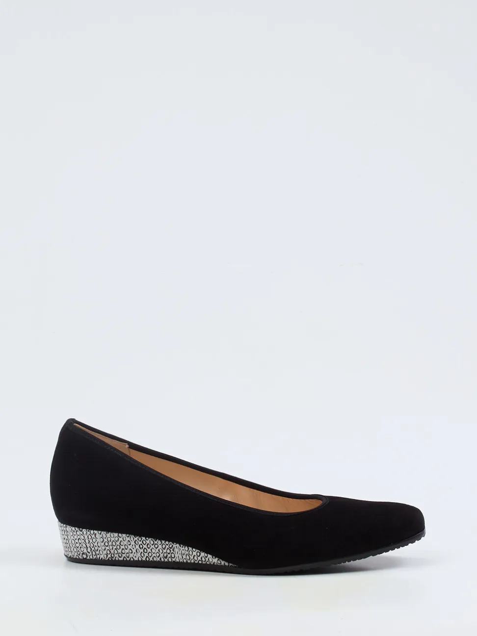 Hassia – Keilpumps aus Veloursleder Schwarz
