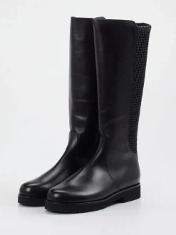 Hassia – Kniehohe Stiefel aus Kalbleder Schwarz