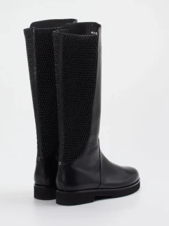 Hassia – Kniehohe Stiefel aus Kalbleder Schwarz