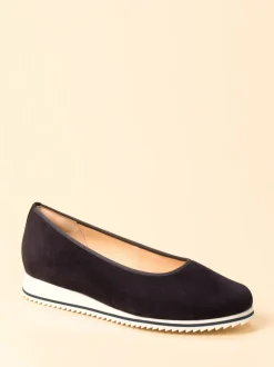 Hassia – Komfort-Ballerina aus Veloursleder Blau