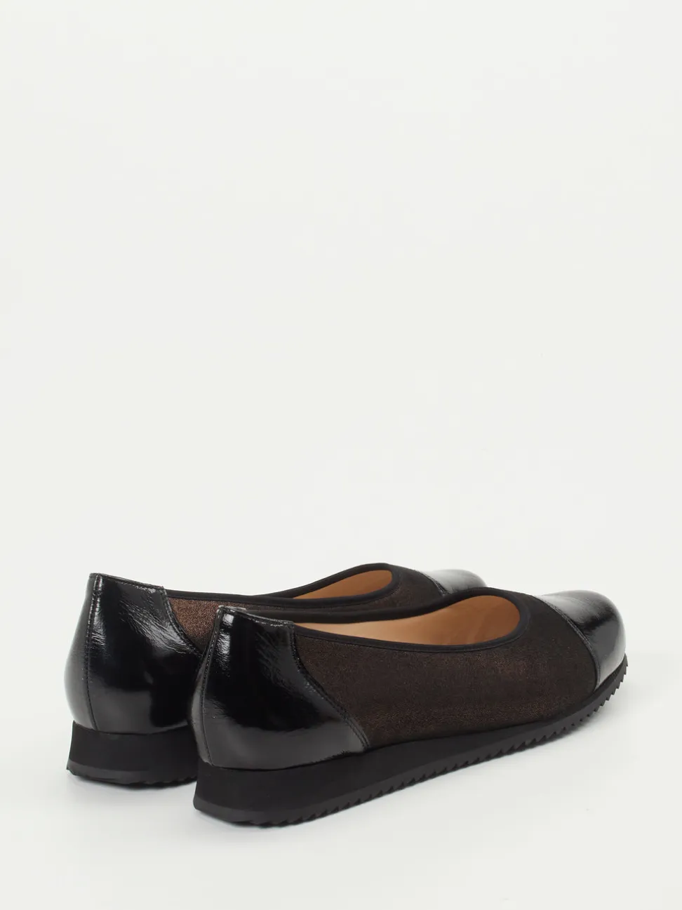 Hassia – Komfort-Ballerinas aus Metallicleder braun
