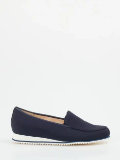 Hassia – Komfort-Loafer aus Stretchtextil in Blau