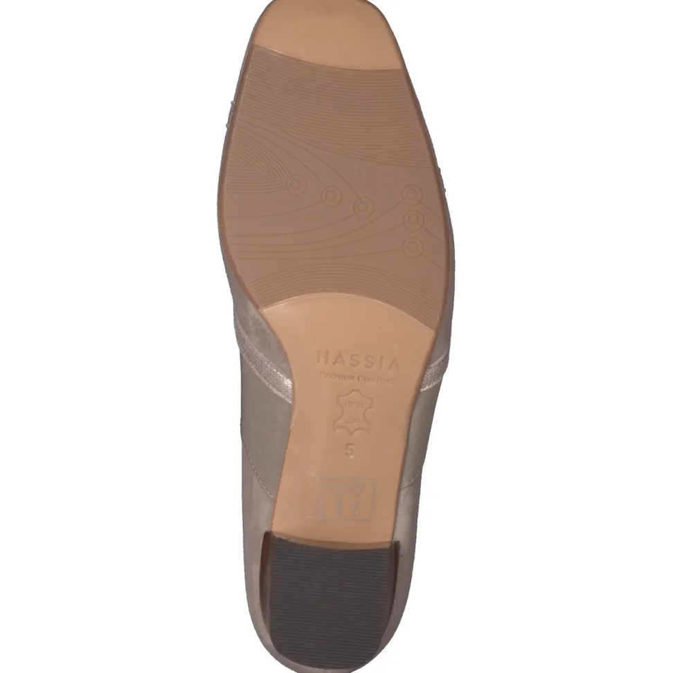 Hassia – Komfortpumps aus Veloursleder beige