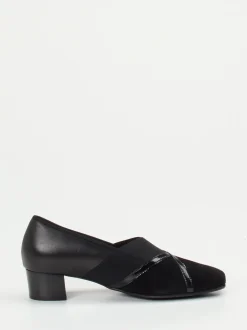 Hassia – Komfort-Pumps aus Veloursleder schwarz
