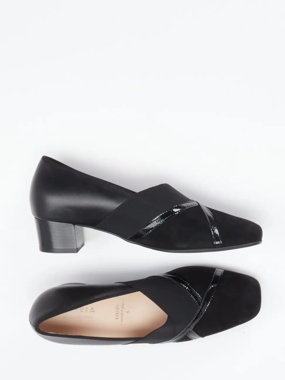 Hassia – Komfort-Pumps aus Veloursleder schwarz