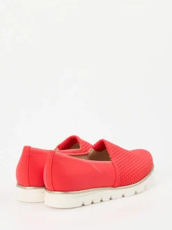 Hassia – Komfort-Slipper aus Textil in Korallrot