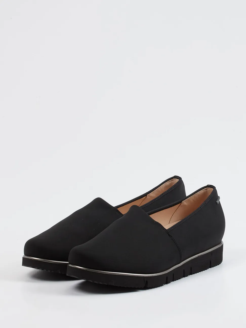 Hassia – Komfort-Slipper aus Stretchtextil Schwarz