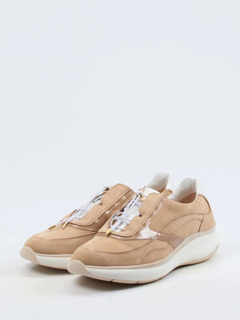 Hassia – Komfort-Sneaker aus Veloursleder beige