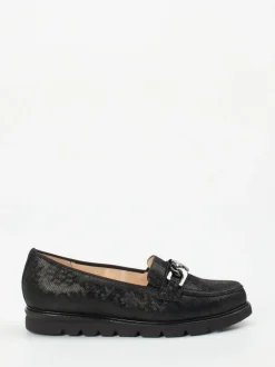 Hassia – Loafer aus geprägtem Leder Schwarz