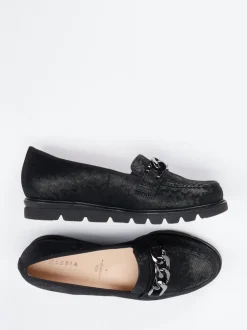 Hassia – Loafer aus geprägtem Leder Schwarz