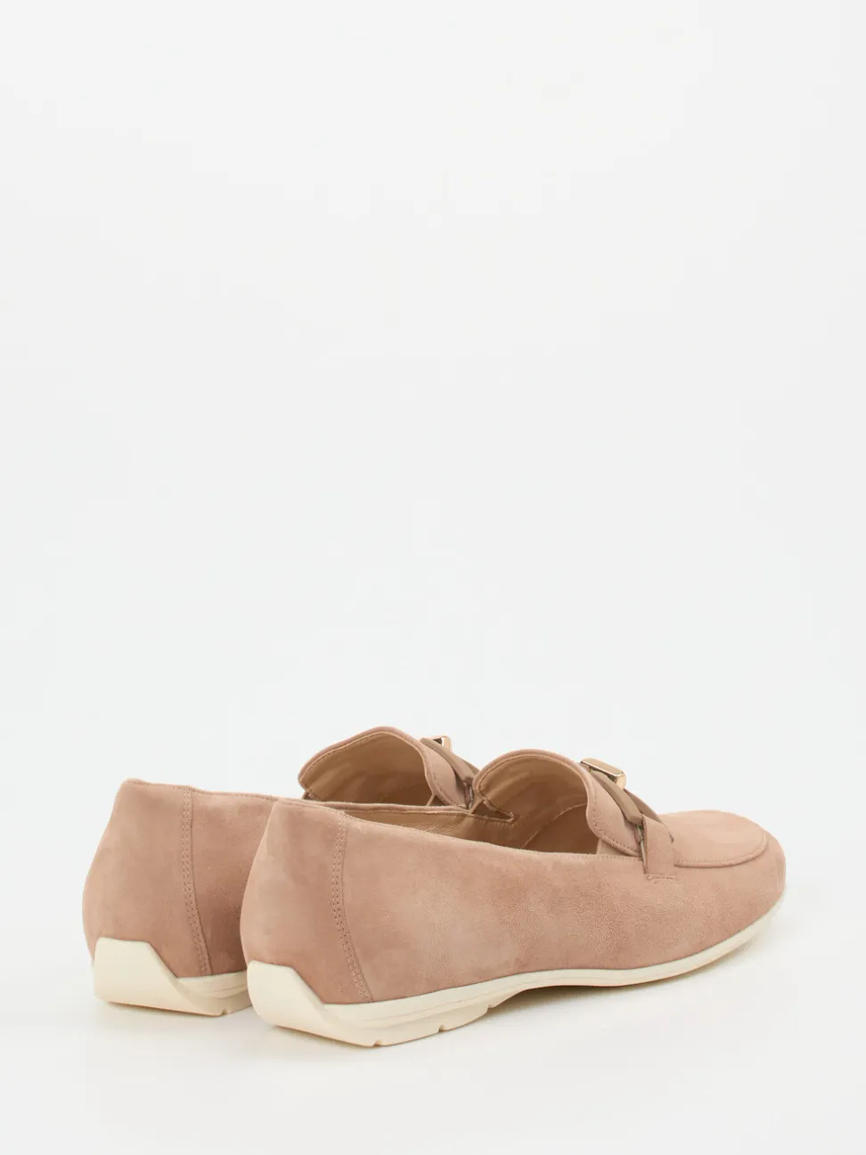 Hassia – Loafer aus Veloursleder in Rosébeige