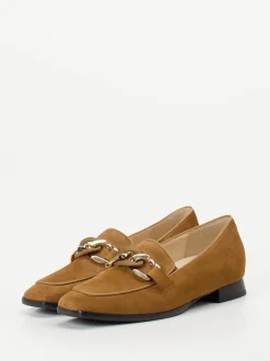 Hassia – Loafer aus Veloursleder Cognacbraun