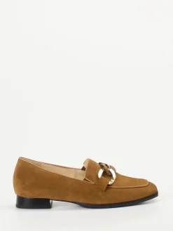 Hassia – Loafer aus Veloursleder Cognacbraun