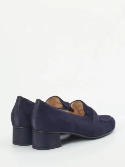 Hassia – Loafer aus Veloursleder Dunkelblau